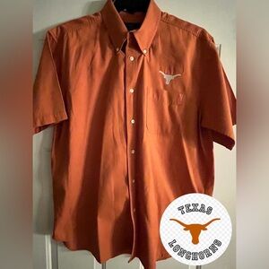 John Ashford Men's Texas Longhorns Casual Button Down Shirt